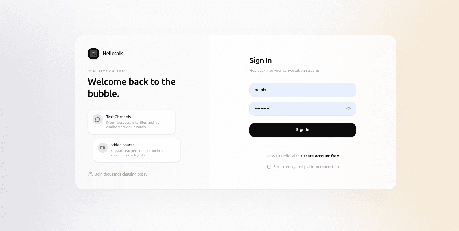 Hellotalk - A Realtime Chat App